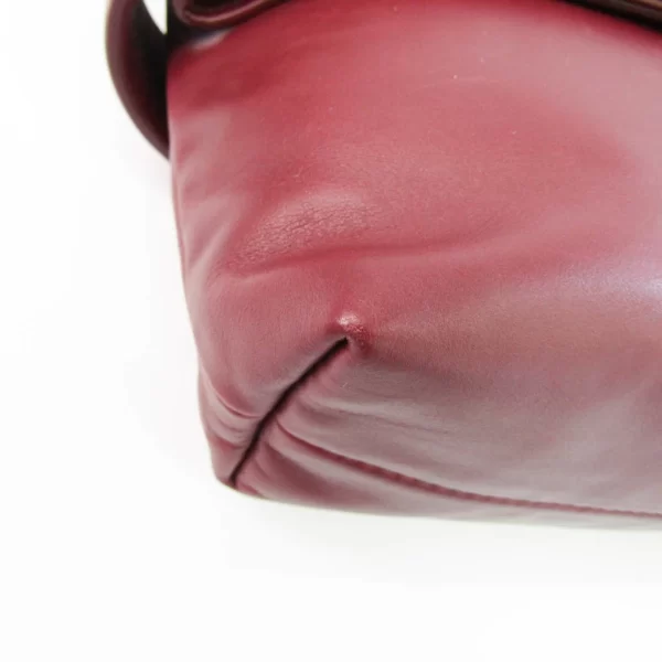 Bottega Veneta Burgundy Leather Shoulder Bag (Pre-Owned)
