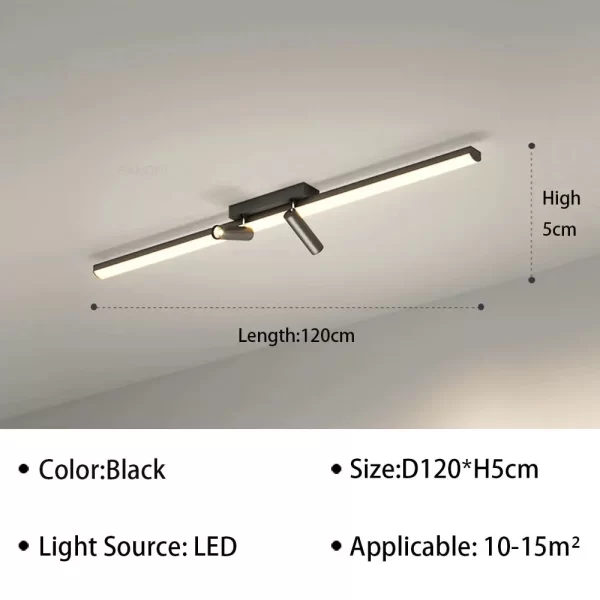 Modern Led Ceiling Lamp For Living Dining Room Bedroom Closets Kitchen Aisle Strip Track Spotlight Background Lighting Fixture